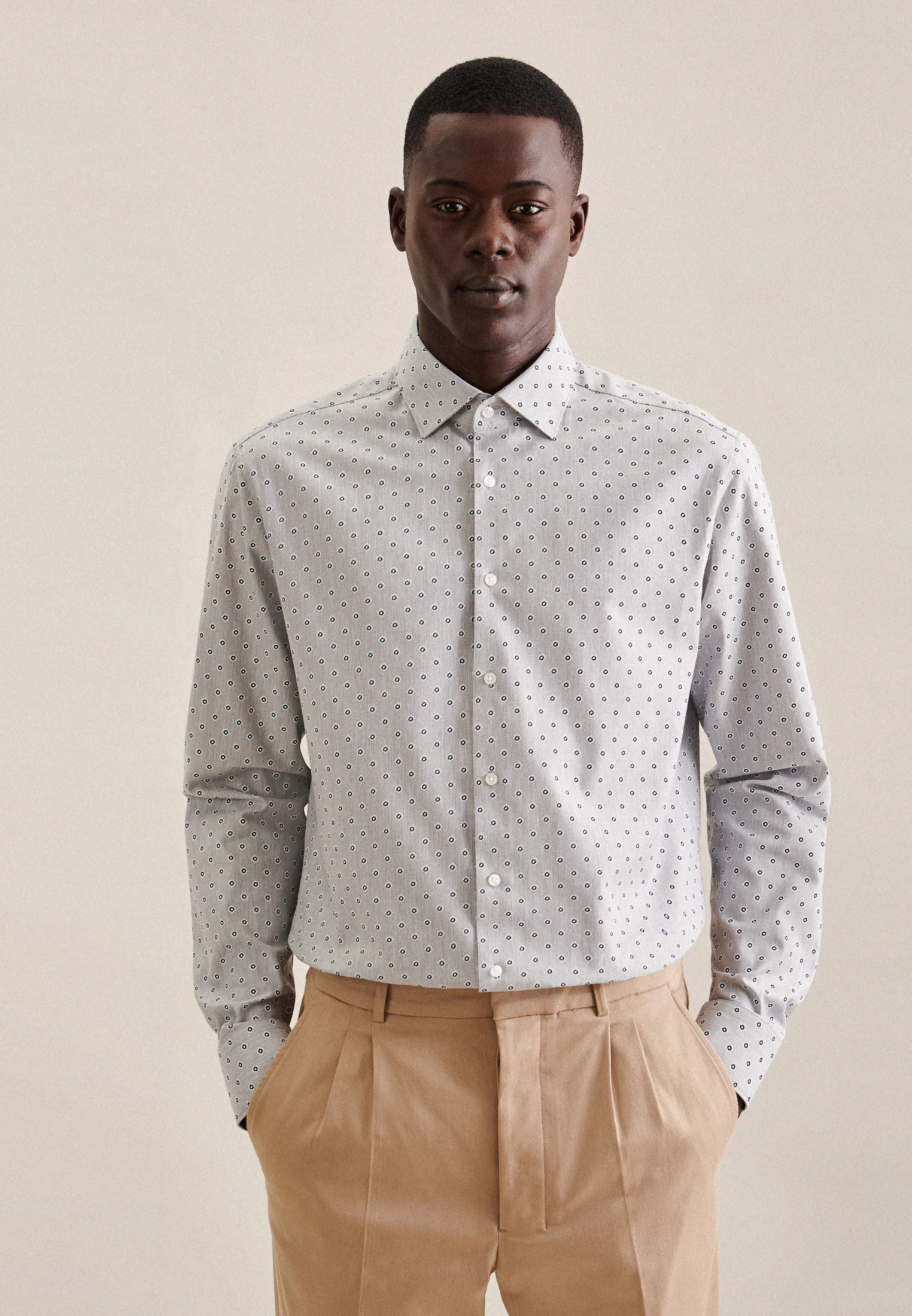 Regular Flanellhemd Druck