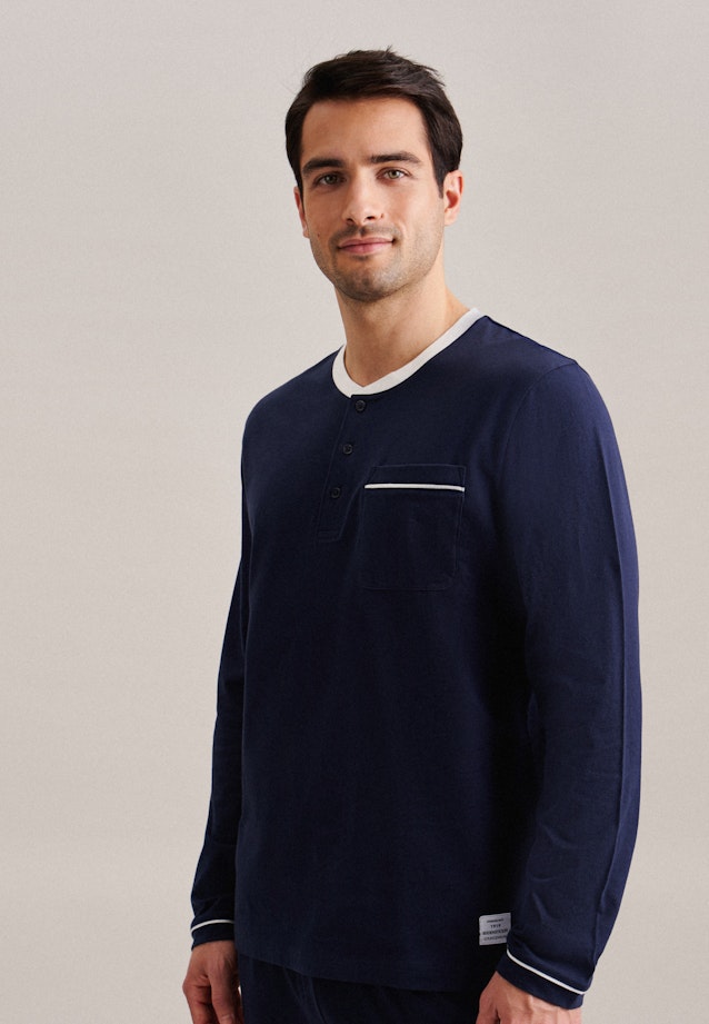 Henley Pyjama in Donkerblauw |  Seidensticker Onlineshop