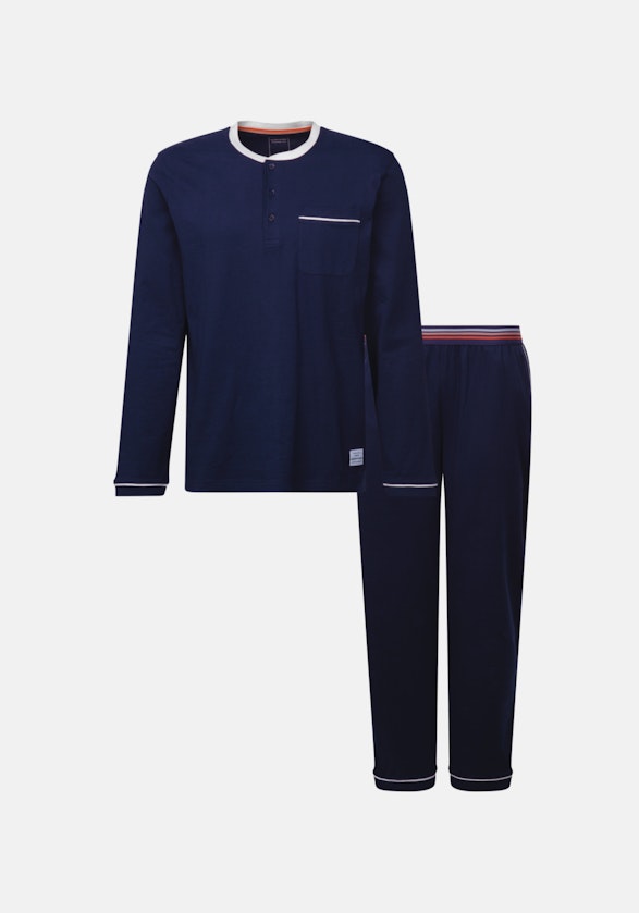 Henley collar Pyjamas in Dark Blue |  Seidensticker Onlineshop