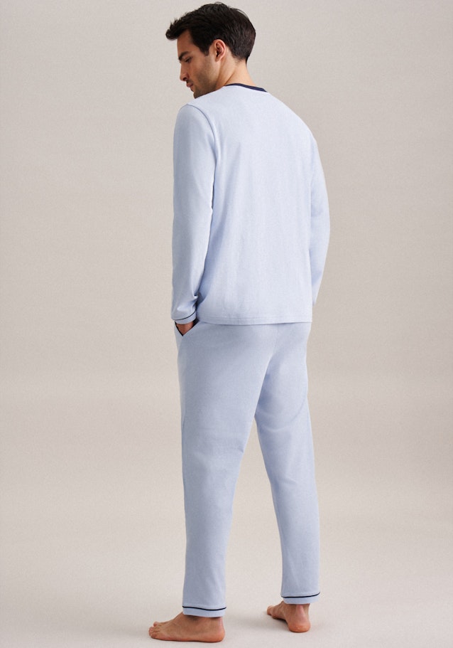 Henley collar Pyjamas in Light Blue | Seidensticker Onlineshop