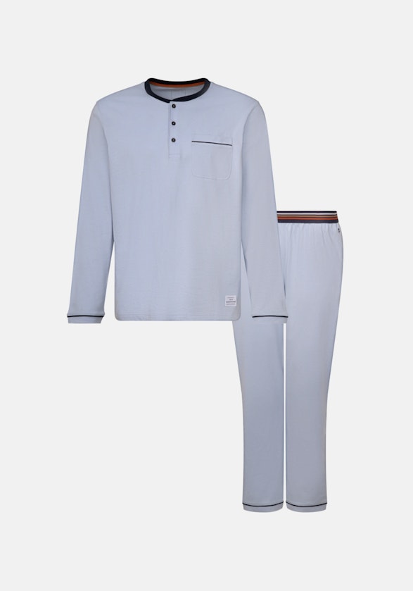 Henley collar Pyjamas in Light Blue |  Seidensticker Onlineshop