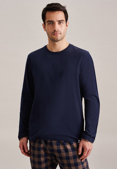 Regular Pyjama Uni in Dunkelblau |  Seidensticker Onlineshop