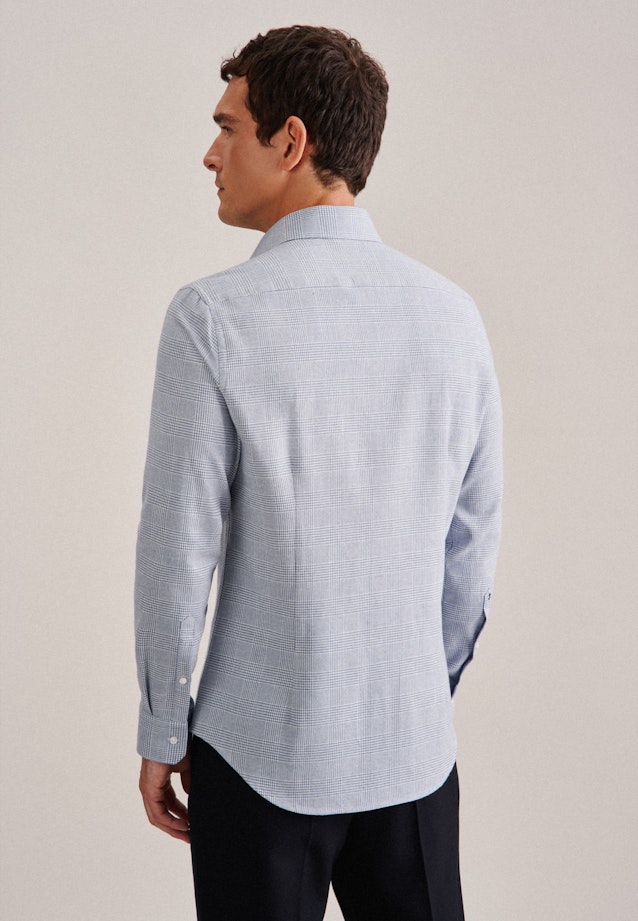 Slim Flanellhemd Karo in Hellblau |  Seidensticker Onlineshop