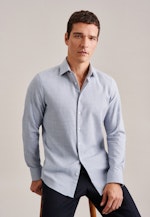 Slim Flanellhemd Karo in Hellblau |  Seidensticker Onlineshop