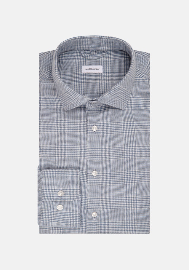 Slim Flanellhemd Karo in Hellblau | Seidensticker Onlineshop
