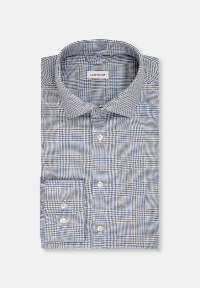 Slim Flanellhemd Karo in Hellblau |  Seidensticker Onlineshop