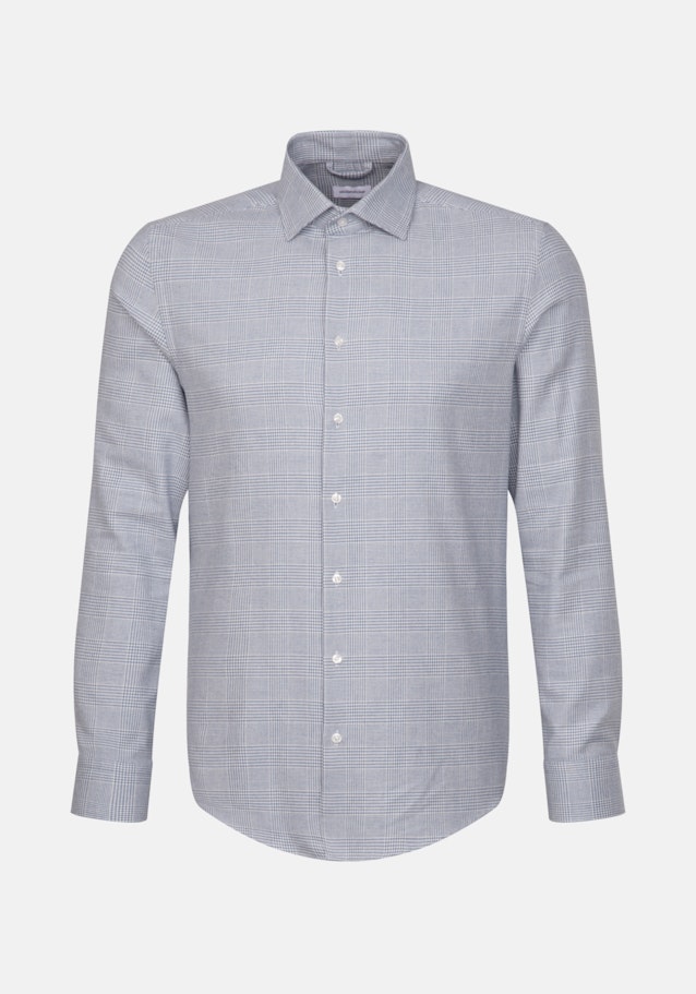 Slim Flanellhemd Karo in Hellblau | Seidensticker Onlineshop