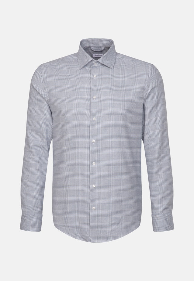 Slim Flanellhemd Karo in Hellblau |  Seidensticker Onlineshop
