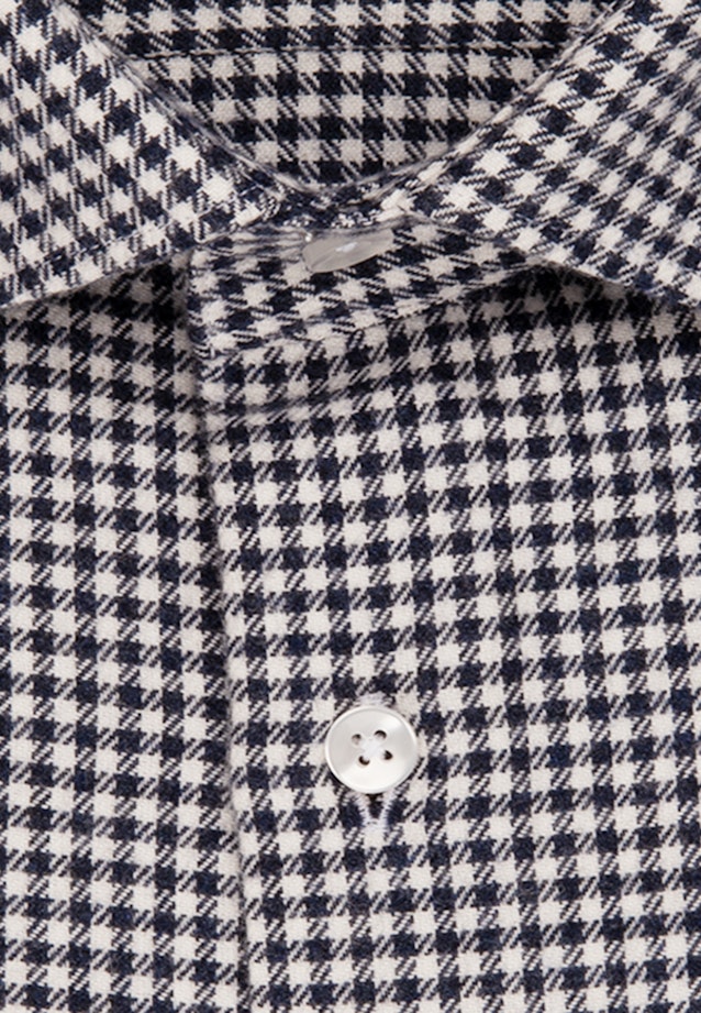 Slim Flanellhemd Karo in Dunkelblau |  Seidensticker Onlineshop