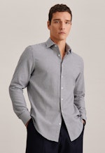 Slim Flanellhemd Karo in Dunkelblau |  Seidensticker Onlineshop