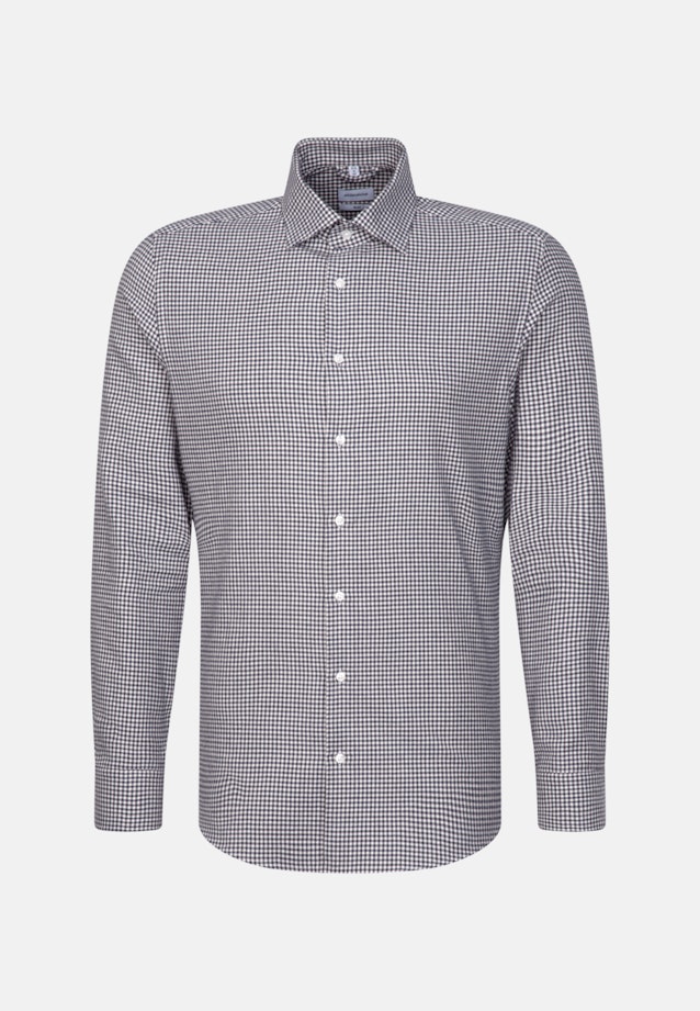 Slim Flanellhemd Karo in Dunkelblau |  Seidensticker Onlineshop