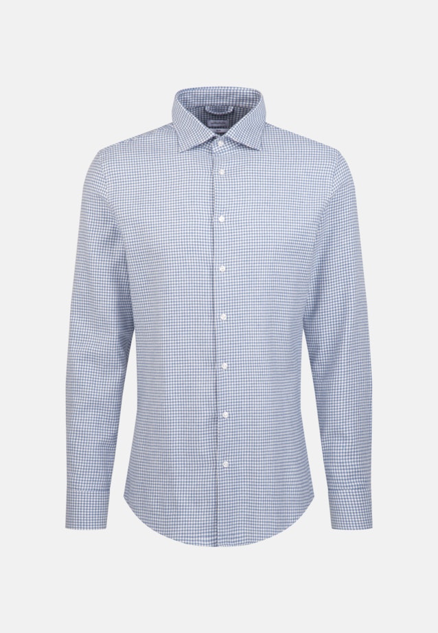 Slim Flanellhemd Karo in Hellblau |  Seidensticker Onlineshop