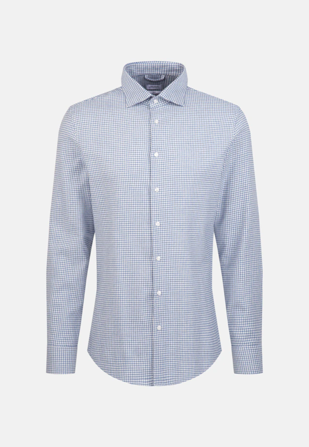 Slim Flanellhemd Karo in Hellblau |  Seidensticker Onlineshop