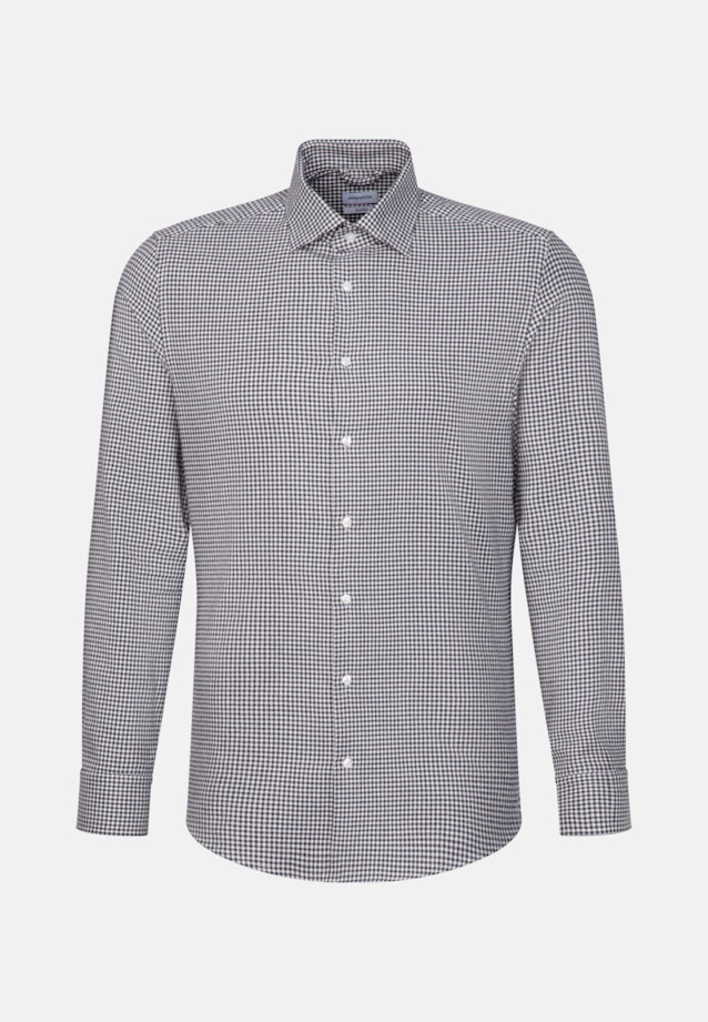 Chemise en flanelle Shaped Flanelle Col Kent in Bleu Foncé |  Seidensticker Onlineshop