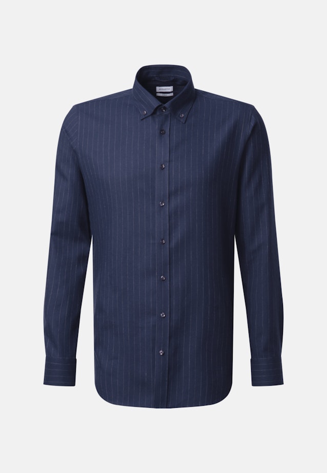 Easy-iron Twill Business overhemd in X-Slim with Button-Down-Kraag in Donkerblauw |  Seidensticker Onlineshop