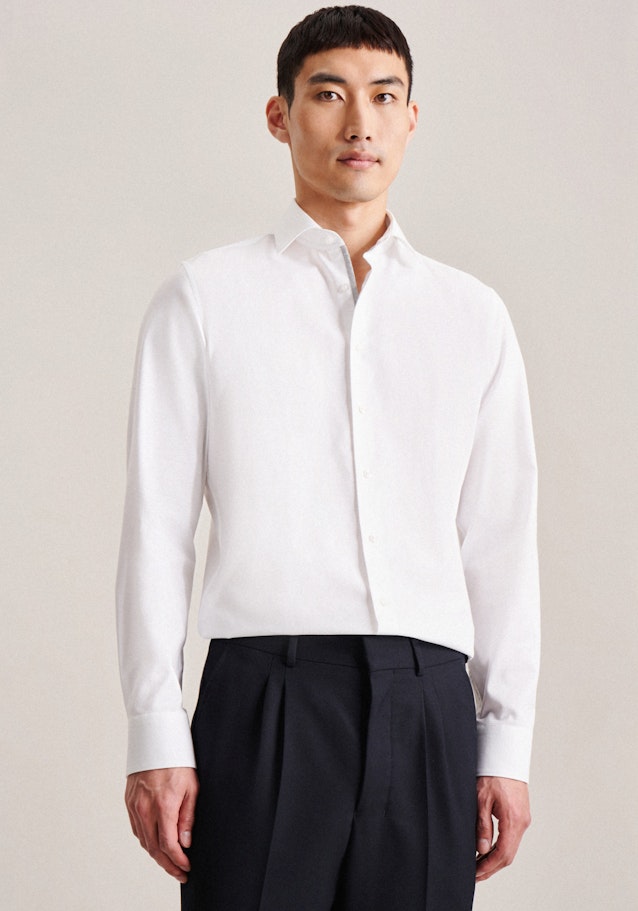Slim Business Shirt Uni in White | Seidensticker Onlineshop