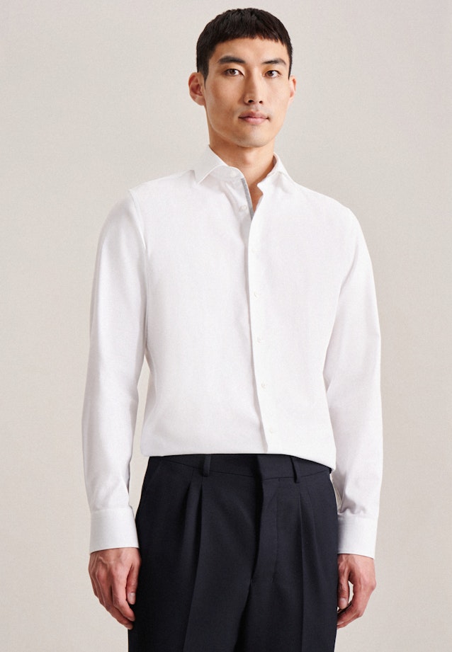 Slim Business Hemd Uni in Weiß |  Seidensticker Onlineshop