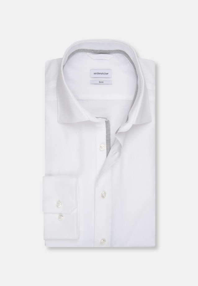 Slim Business Hemd Uni in Weiß |  Seidensticker Onlineshop