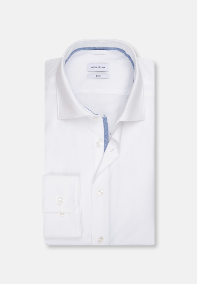 Slim Chemise d'affaires Uni in Blanc |  Seidensticker Onlineshop