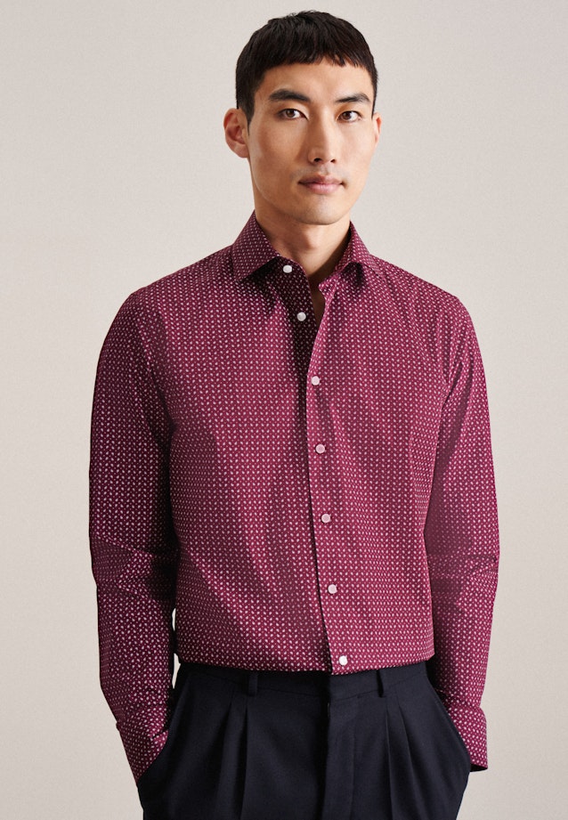 Slim Business shirt Print in Red |  Seidensticker Onlineshop