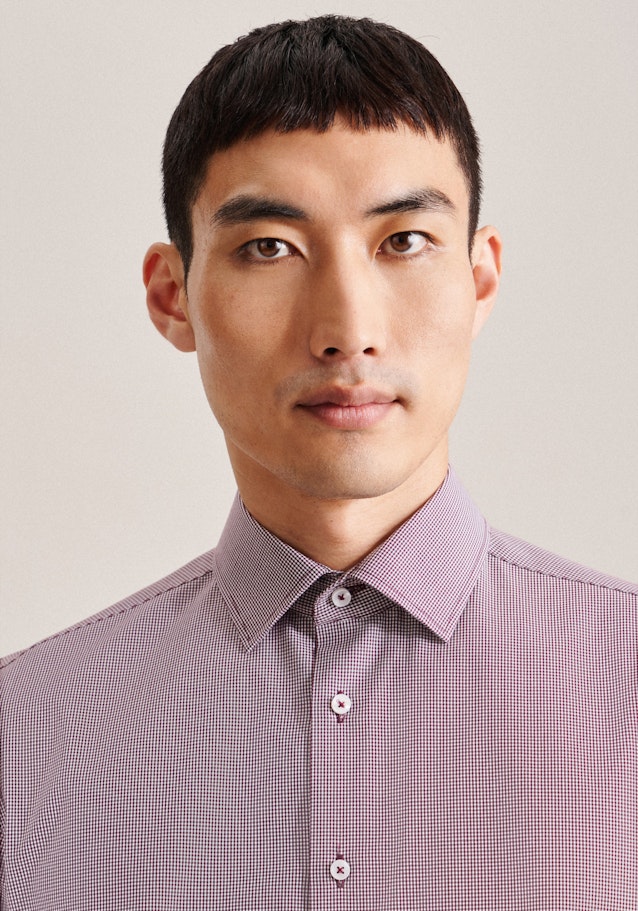 Non-iron Poplin Business Shirt in Slim with Kent-Collar in Red |  Seidensticker Onlineshop