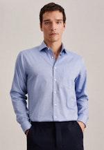 Regular Business shirt Print in Light Blue |  Seidensticker Onlineshop