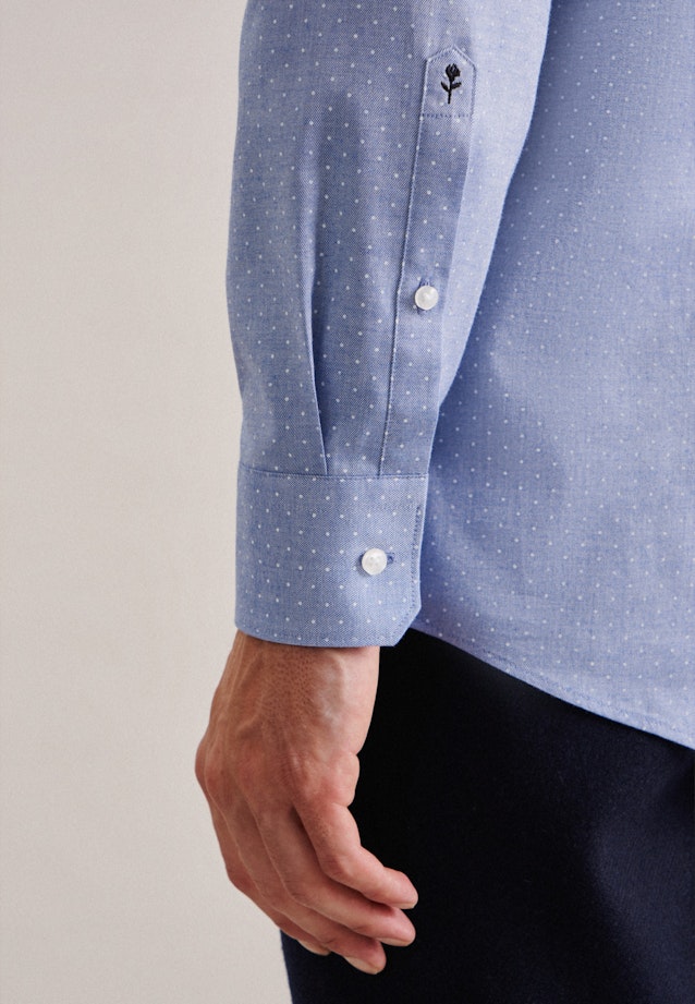 Regular Business shirt Print in Light Blue |  Seidensticker Onlineshop