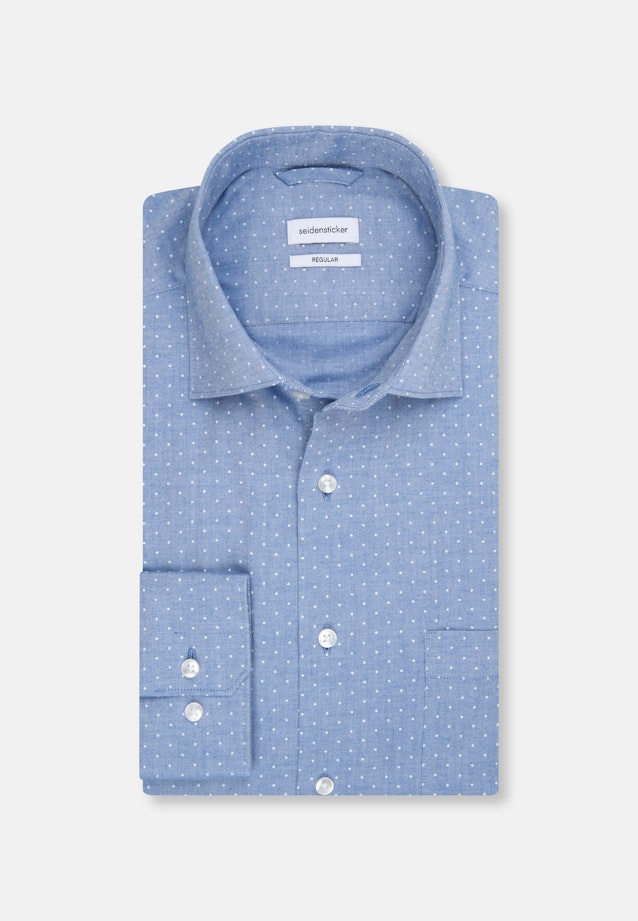 Regular Business shirt Print in Light Blue |  Seidensticker Onlineshop