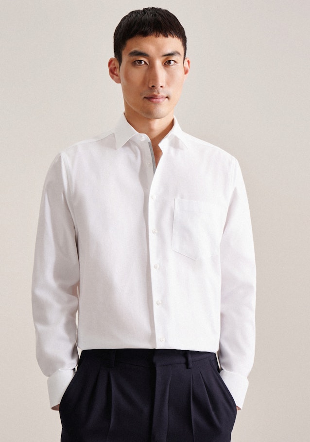Business Shirt in Regular with Kent-Collar in White | Seidensticker Onlineshop
