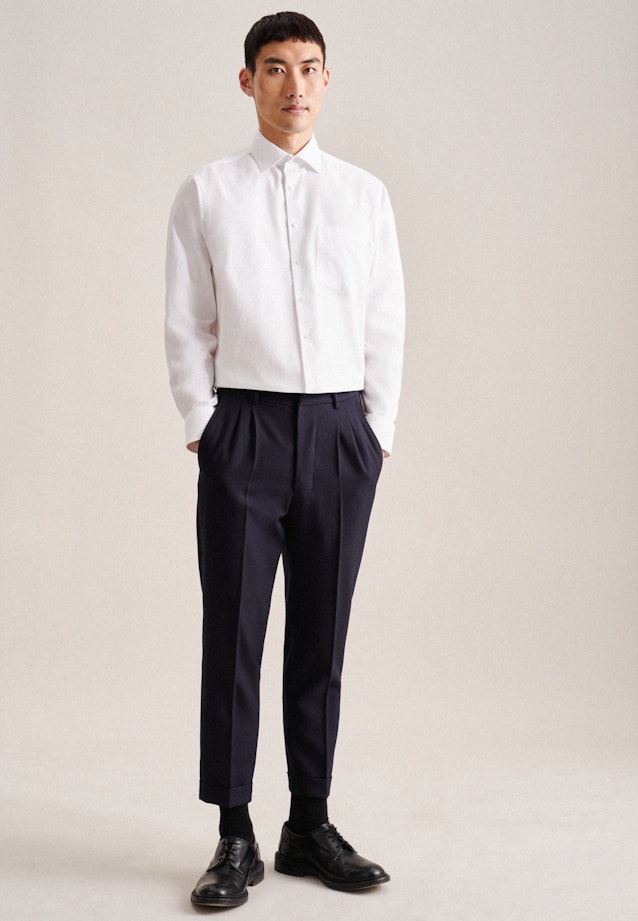 Regular Business Hemd Uni in Weiß |  Seidensticker Onlineshop