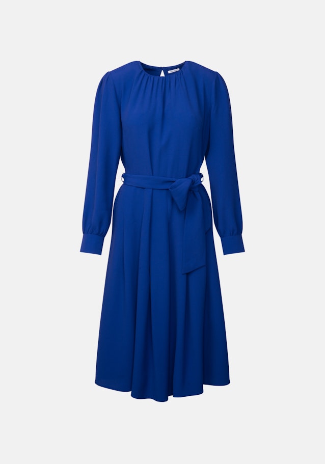 Krepp Midi Kleid in Dunkelblau |  Seidensticker Onlineshop