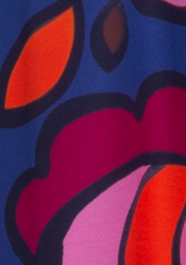 Satin Midi (knee-length) Dress in Medium Blue |  Seidensticker Onlineshop