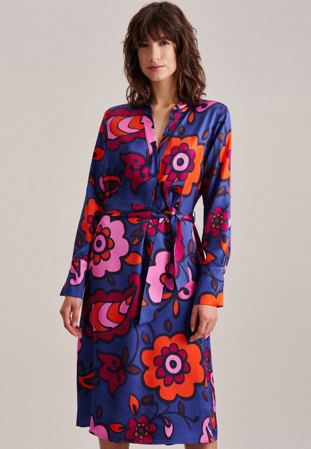 Kleid Druck in Mittelblau |  Seidensticker Onlineshop