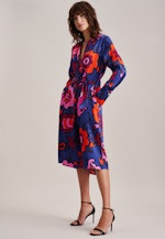 Kleid Druck in Mittelblau |  Seidensticker Onlineshop