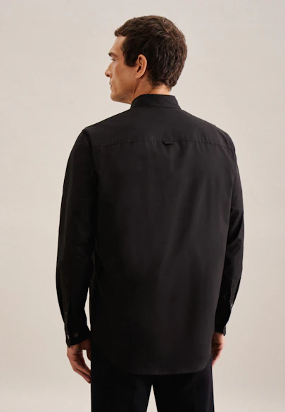 Regular Business shirt Uni in Black |  Seidensticker Onlineshop