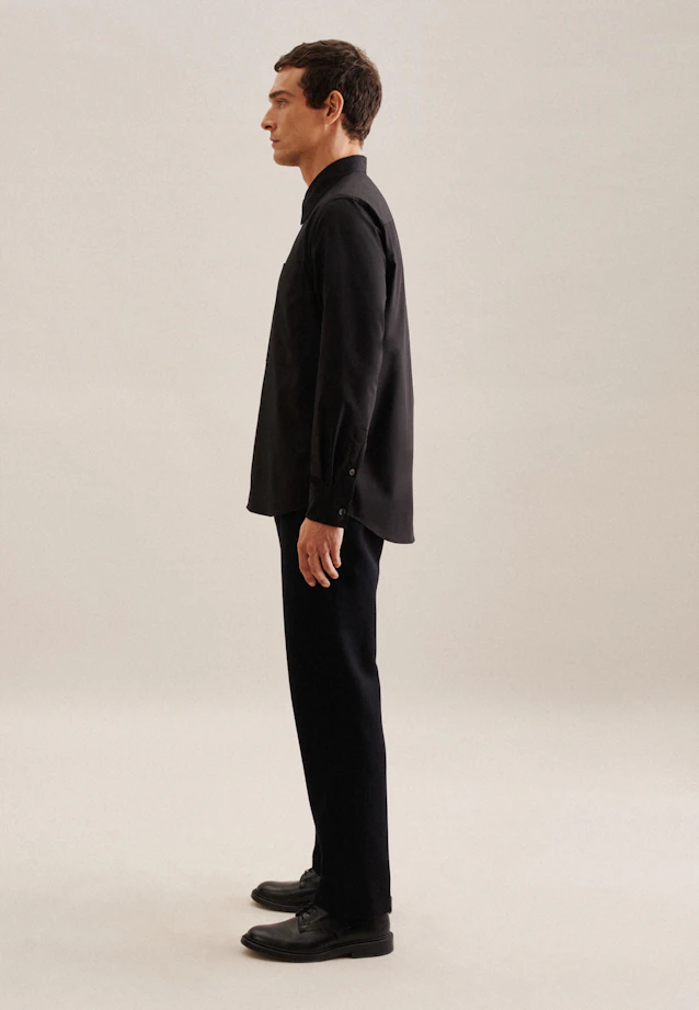 Regular Business shirt Uni in Black |  Seidensticker Onlineshop