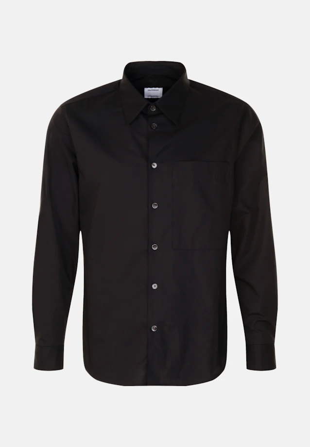 Regular Business shirt Uni in Black |  Seidensticker Onlineshop