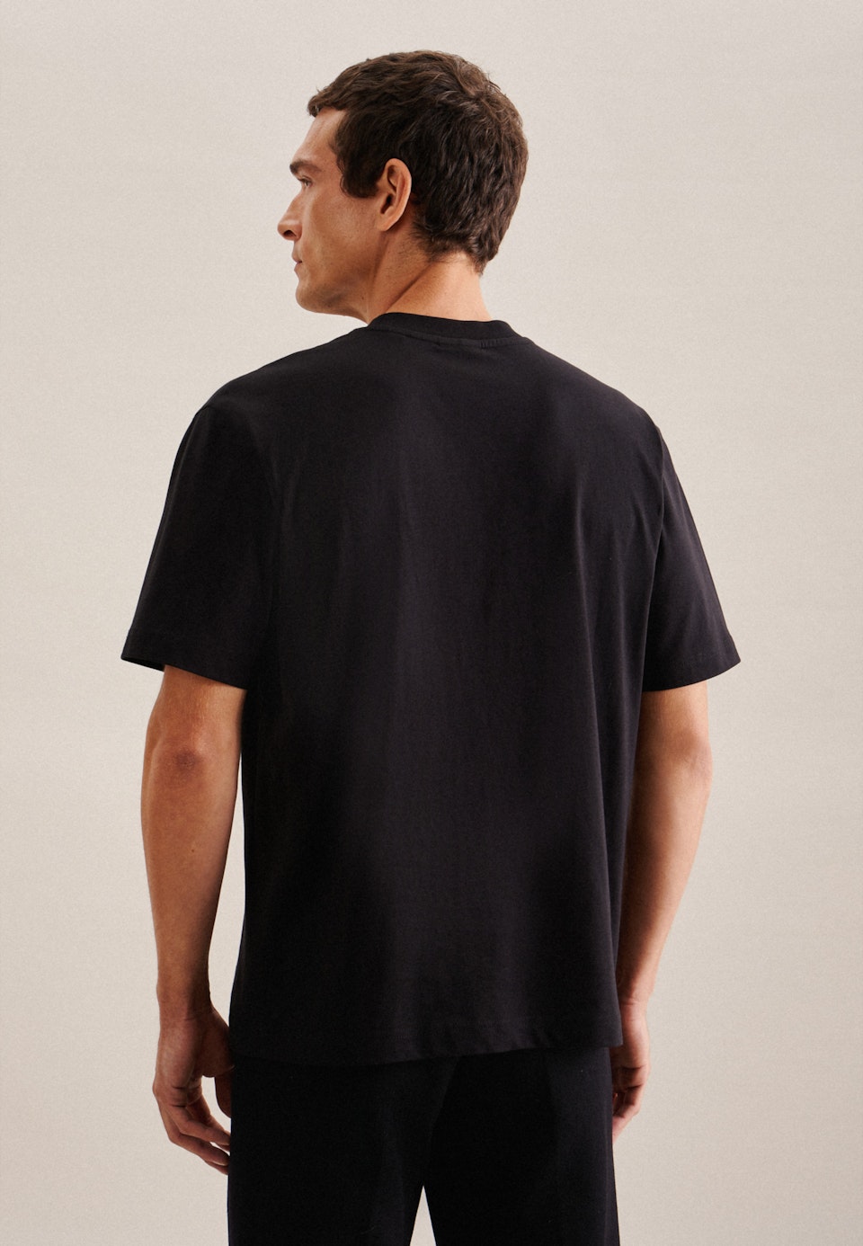 Kurzarm T-Shirt in Schwarz |  Seidensticker Onlineshop