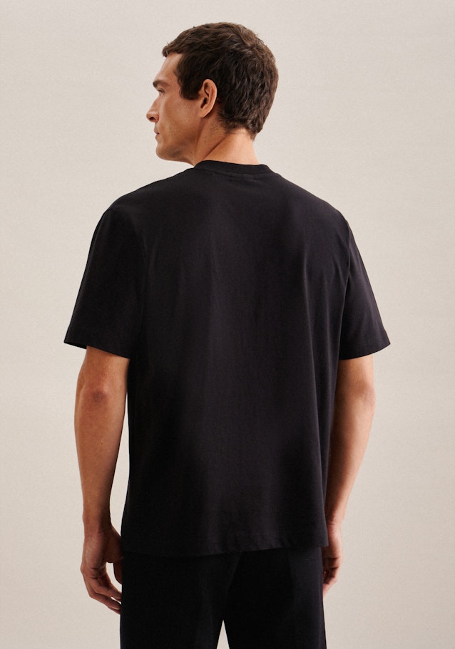 T-Shirt Encolure Ronde in Noir | Seidensticker Onlineshop