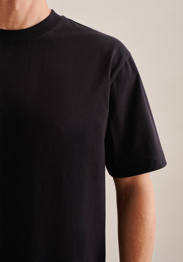 Rundhals T-Shirt Regular in Schwarz |  Seidensticker Onlineshop