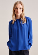 3/4-sleeve Crepe Shirt Blouse in Dark Blue |  Seidensticker Onlineshop