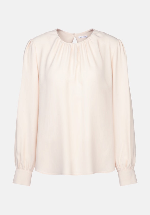 3/4-sleeve Crepe Shirt Blouse in Ecru |  Seidensticker Onlineshop