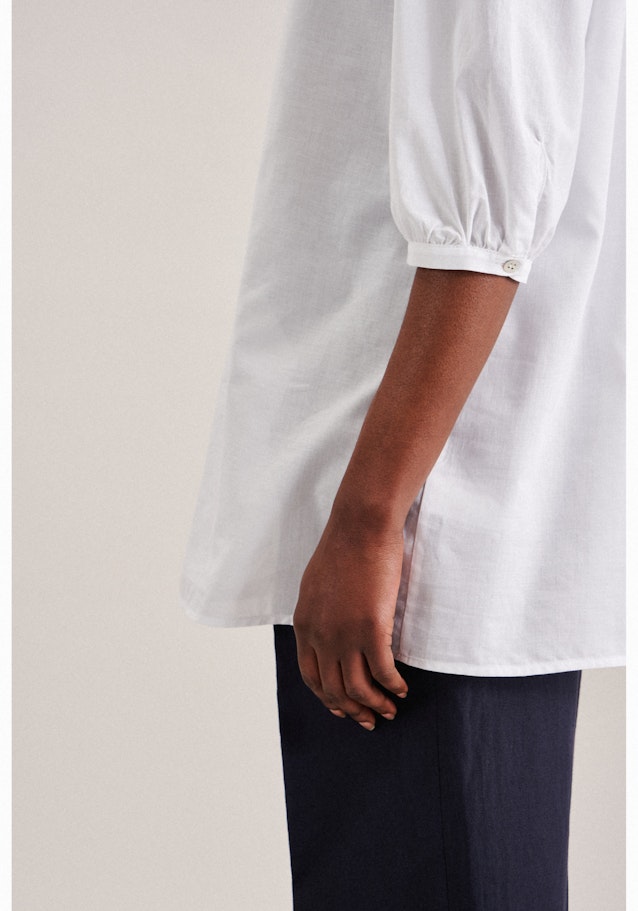 3/4-sleeve Voile Tunic in White |  Seidensticker Onlineshop