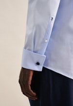 Chemise Business Regular Popeline Col Kent in Bleu Moyen |  Seidensticker Onlineshop