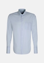 Chemise Business Regular Popeline Col Kent in Bleu Moyen |  Seidensticker Onlineshop