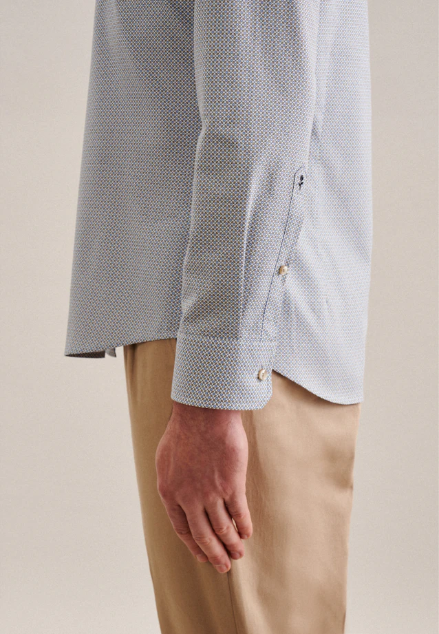 Slim Business Hemd Druck in Braun |  Seidensticker Onlineshop