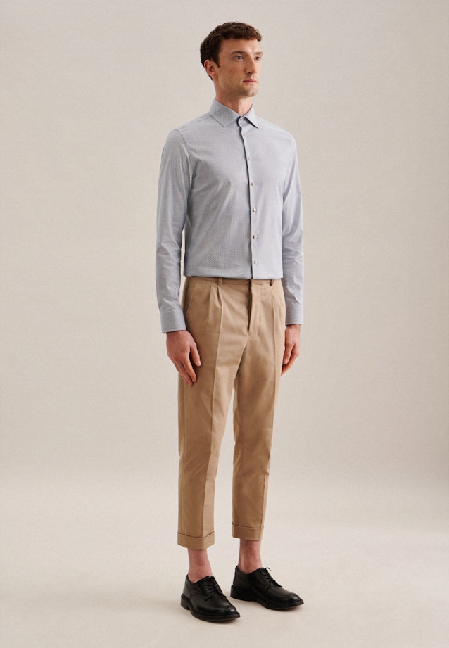 Slim Business Hemd Druck in Braun |  Seidensticker Onlineshop