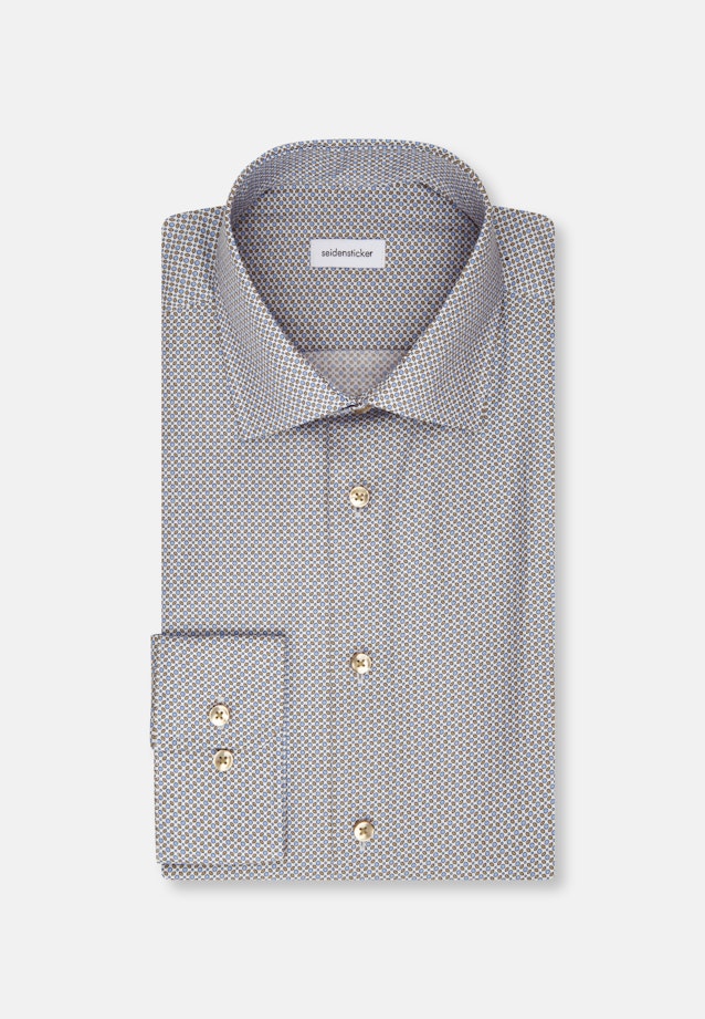 Slim Business Hemd Druck in Braun |  Seidensticker Onlineshop