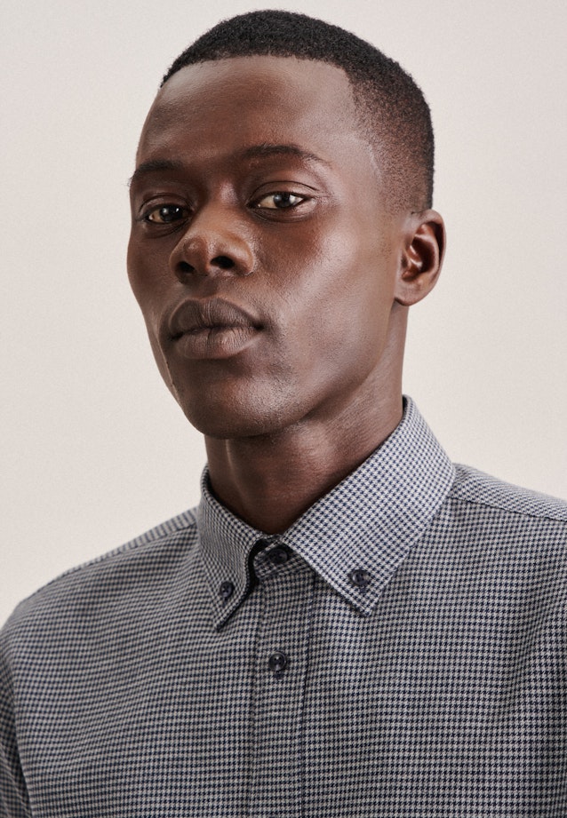 X-Slim Chemise d'affaires carreaux in Bleu Foncé |  Seidensticker Onlineshop