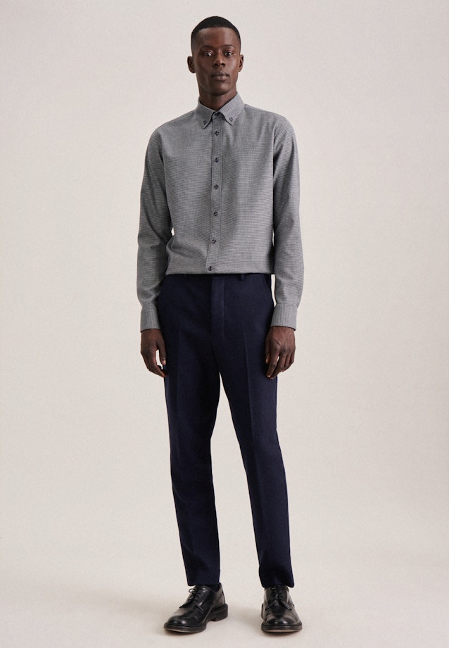 X-Slim Chemise d'affaires carreaux in Bleu Foncé |  Seidensticker Onlineshop